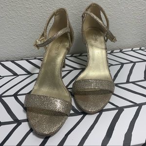 Michael Kors Simone Glitter Gold Sandals